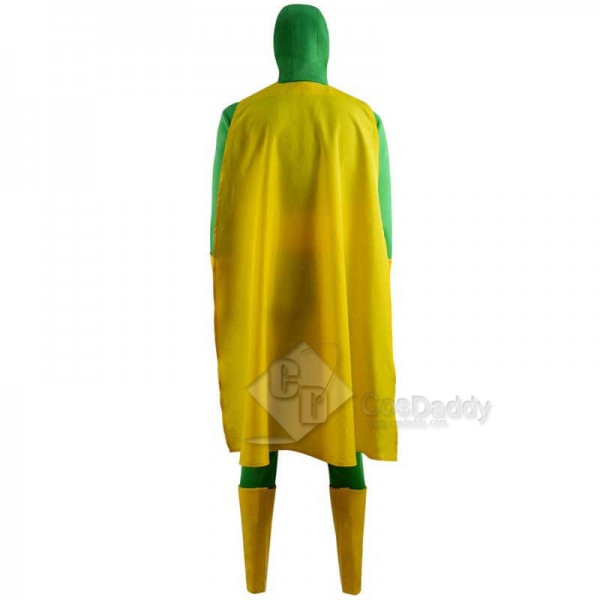 CosDaddy WandaVision Vision Green Jumpsuit Bodysuit Cape Cosplay Costume For Sale 