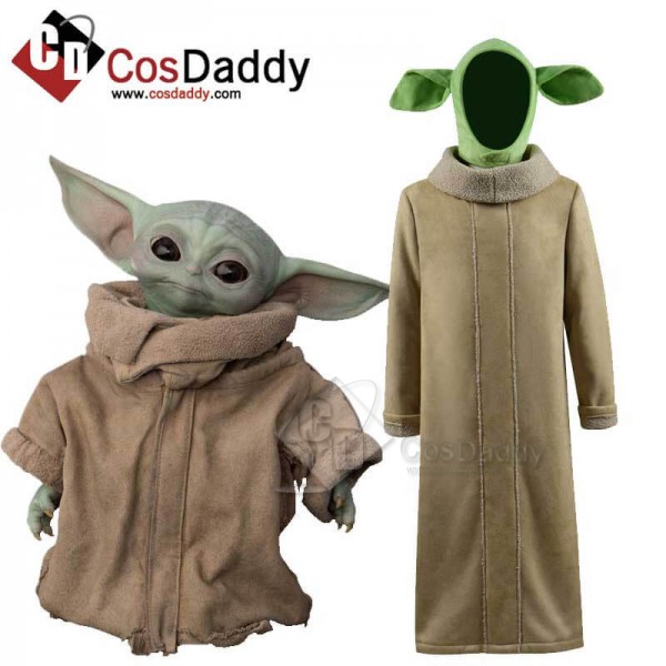 Star Wars The Mandalorian Baby Yoda Coat Outfit Cosplay Costume For Sale 