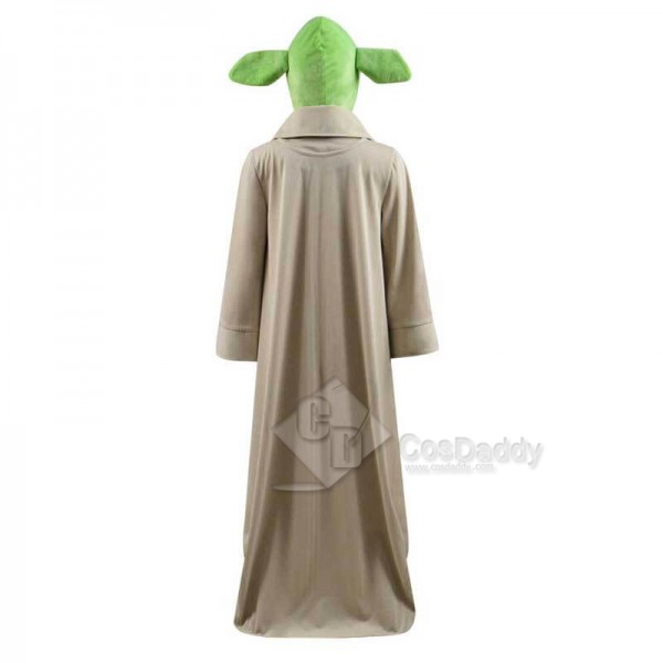 New Version Star Wars The Mandalorian Baby Yoda Coat Outfit Cosplay Costume 