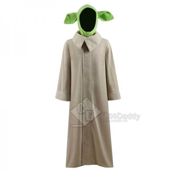 New Version Star Wars The Mandalorian Baby Yoda Coat Outfit Cosplay Costume 