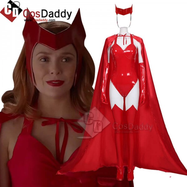 WandaVision Wanda Maximoff Scarlet Witch Cosplay Costume Halloween Carnival Outfit