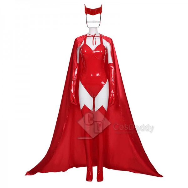 WandaVision Wanda Maximoff Scarlet Witch Cosplay Costume Halloween Carnival Outfit