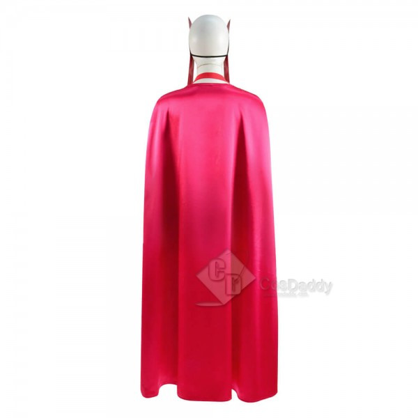 WandaVision Wanda Maximoff Scarlet Witch Red Jumpsuit Bodysuit Cape Full Set Cosplay Costume 