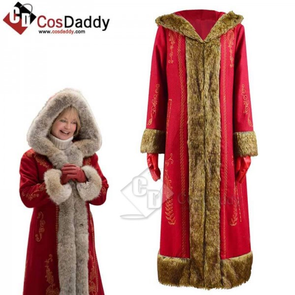 The Christmas Chronicles 2 Mrs. Claus Red Long Coat Cosplay Costume