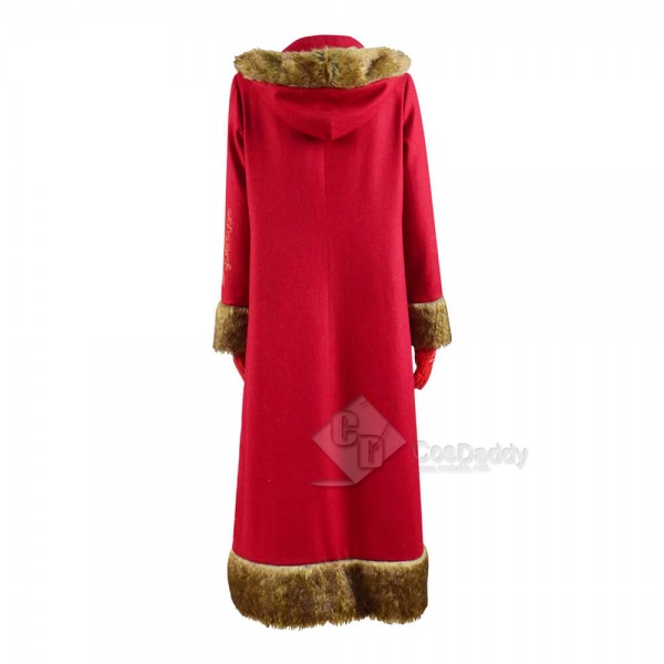 The Christmas Chronicles 2 Mrs. Claus Red Long Coat Cosplay Costume