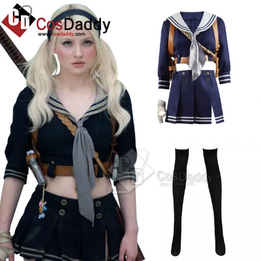 Walnut Sensitive Departure CosDaddy Sucker Punch Babydoll Uniform Full Set Outfit Cosplay Costume