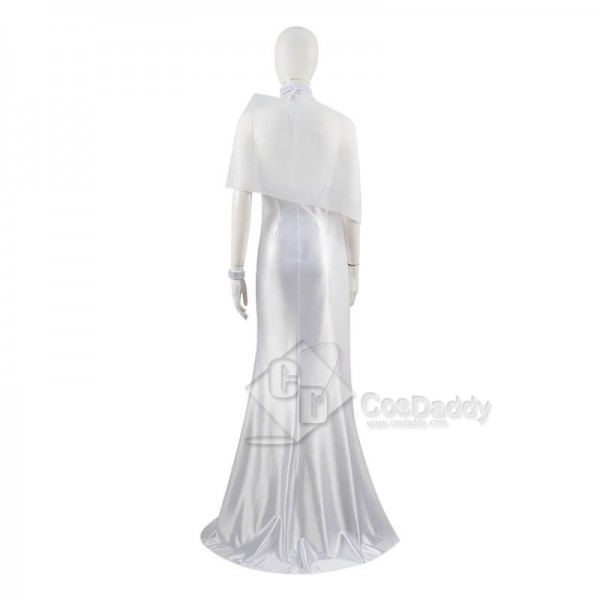 CosDaddy Disney Princess Tiana White Chiffon Princess Dress Cosplay Costume
