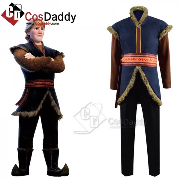 Disney Frozen 2 Kristoff Bjorgman Halloween Carnival Outfit Cosplay Costume 