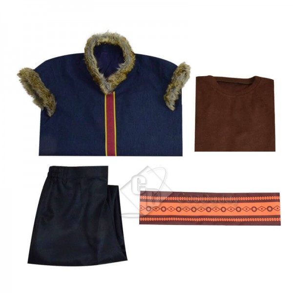 Disney Frozen 2 Kristoff Bjorgman Halloween Carnival Outfit Cosplay Costume 