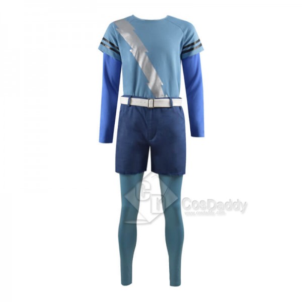 WandaVision Quicksilver Blue Flash Shirt Cosplay Costume Full Set Outfit 