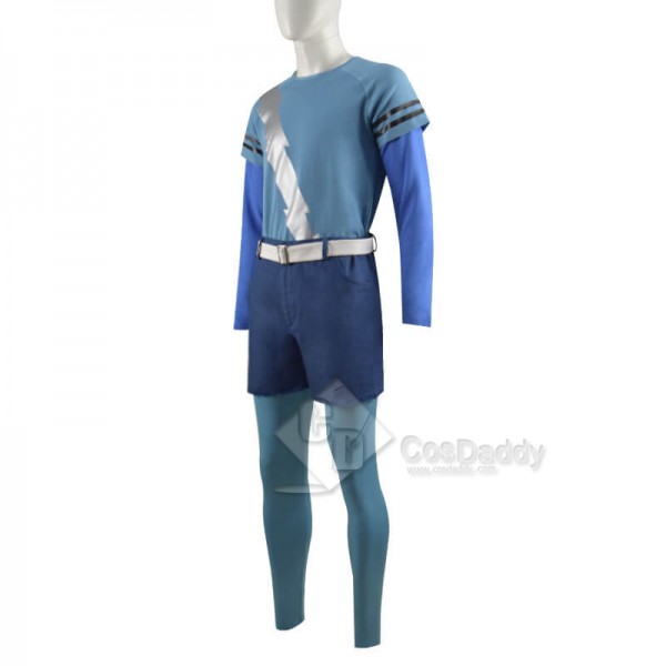 WandaVision Quicksilver Blue Flash Shirt Cosplay Costume Full Set Outfit 