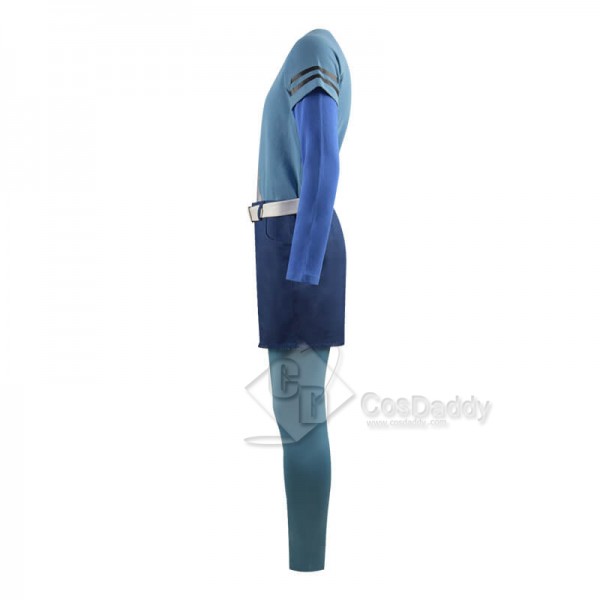 WandaVision Quicksilver Blue Flash Shirt Cosplay Costume Full Set Outfit 