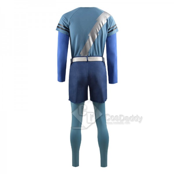 WandaVision Quicksilver Blue Flash Shirt Cosplay Costume Full Set Outfit 