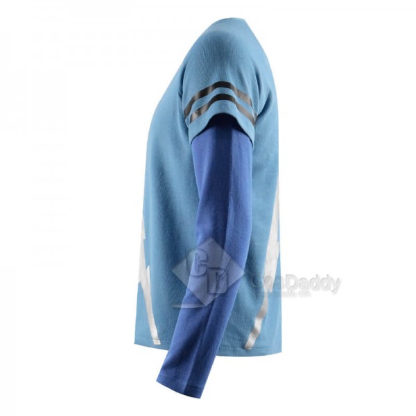 CosDaddy WandaVision Quicksilver Blue Flash Shirt Cosplay Costume