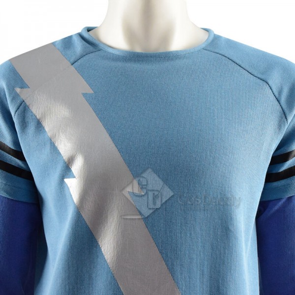 CosDaddy WandaVision Quicksilver Blue Flash Shirt Cosplay Costume