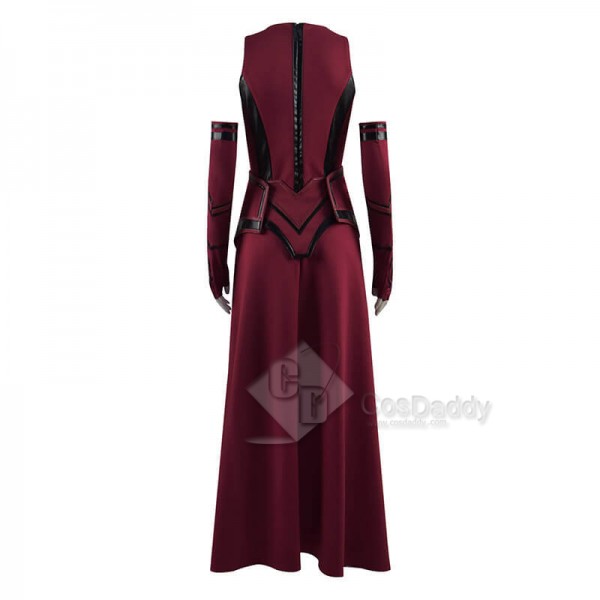 WandaVision Scarlet Witch Cosplay Suit Wanda Maximoff Cosplay Costume (Simply Version)