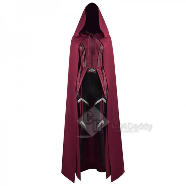 WandaVision Scarlet Witch Cosplay Suit Wanda Maximoff Cosplay Costume (Simply Version)