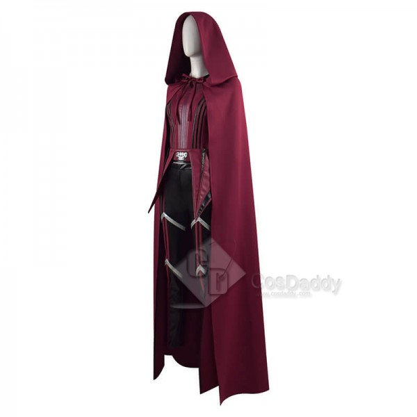 WandaVision Scarlet Witch Cosplay Suit Wanda Maximoff Cosplay Costume (Simply Version)