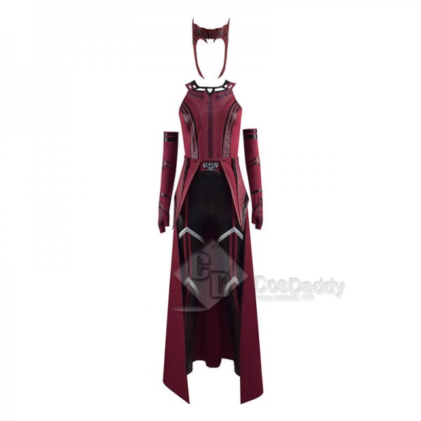 WandaVision Scarlet Witch Cosplay Suit Wanda Maximoff Cosplay Costume (Simply Version)