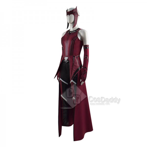 WandaVision Scarlet Witch Cosplay Suit Wanda Maximoff Cosplay Costume (Simply Version)