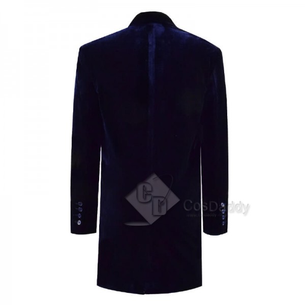 CosDaddy Doctor Who Twelfth 12th Doctor Navy Blue Velvet Coat Cosplay Costume