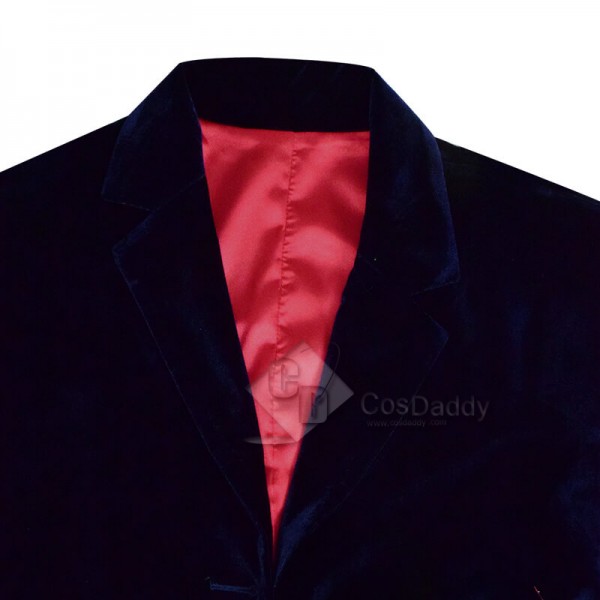 CosDaddy Doctor Who Twelfth 12th Doctor Navy Blue Velvet Coat Cosplay Costume