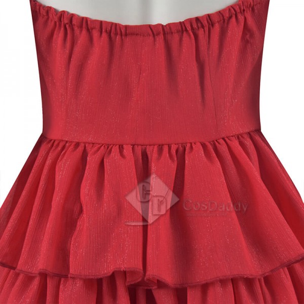 CosDaddy Suicide Squad Harley Quinn 2021 Movie Red Dress Cosplay Costume
