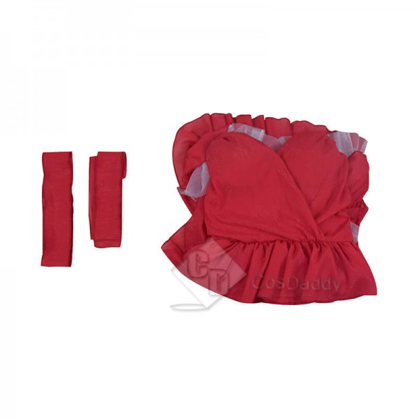 CosDaddy Suicide Squad Harley Quinn 2021 Movie Red Dress Cosplay Costume