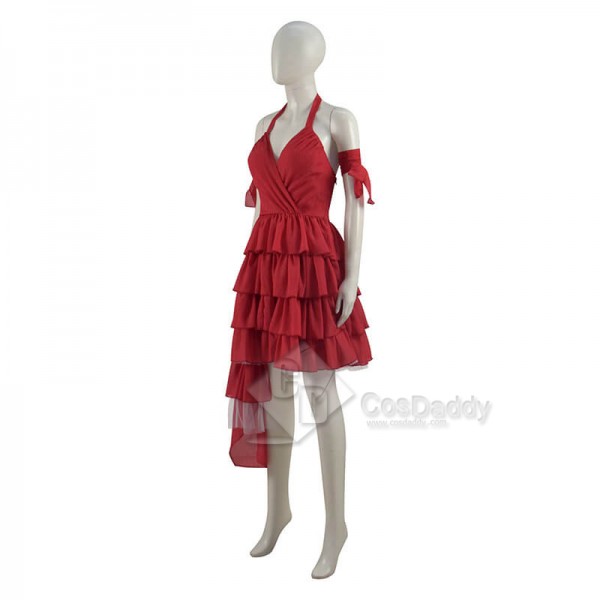 CosDaddy Suicide Squad Harley Quinn 2021 Movie Red Dress Cosplay Costume