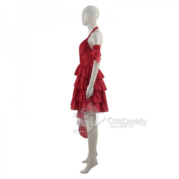 CosDaddy Suicide Squad Harley Quinn 2021 Movie Red Dress Cosplay Costume