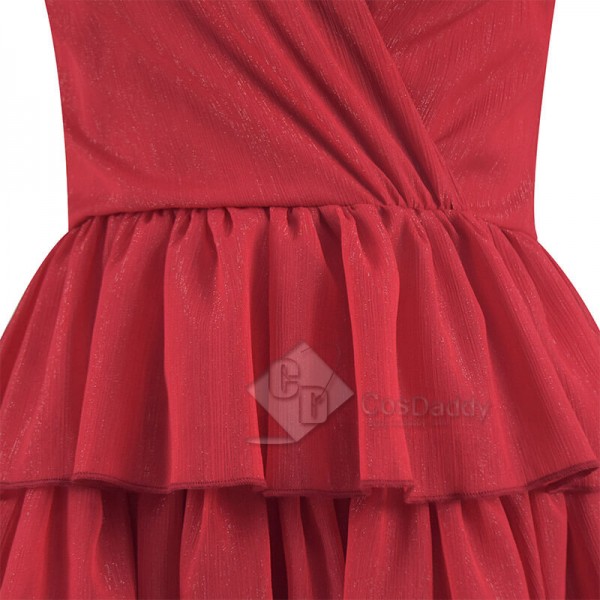 CosDaddy Suicide Squad Harley Quinn 2021 Movie Red Dress Cosplay Costume