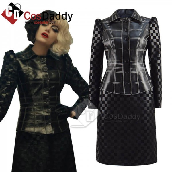 2021 Cruella Deville Cosplay Costumes Cruella De Vil Red Dress Emma ...