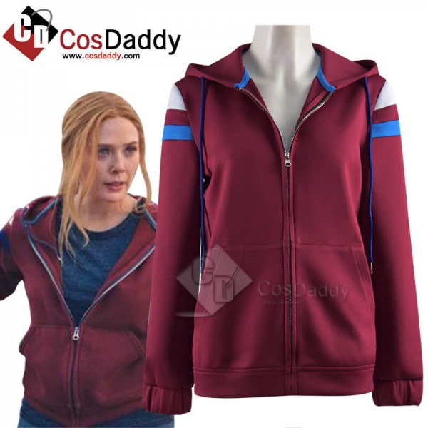 WandaVision Wanda Maximoff Hoodie Jacket Scarlet W...