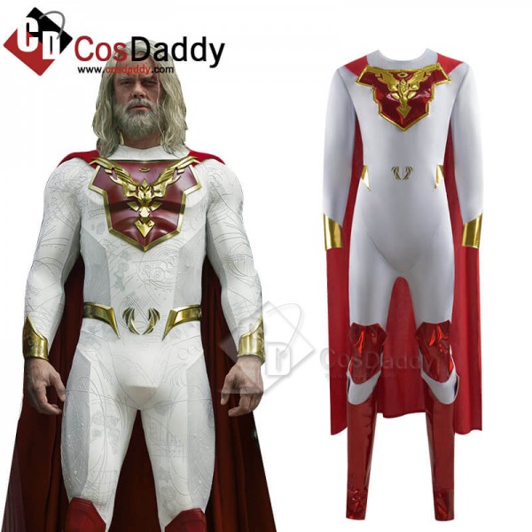 Jupiter’s Legacy 2021 Sheldon Sampson Superhero White Suit Cosplay Costumes