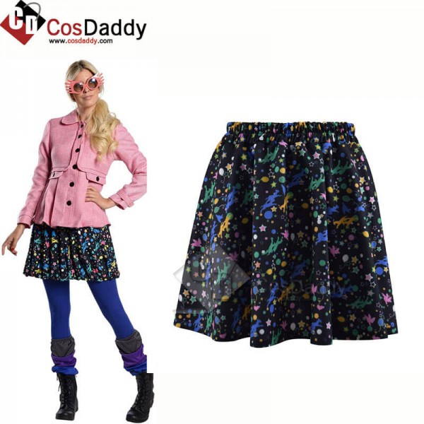 Harry Potter Luna Lovegood Skirt Women Girls Print Skirt Cosplay Costume