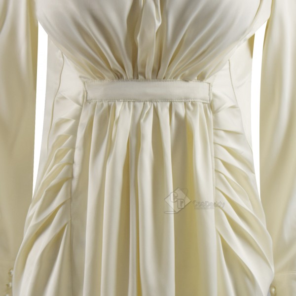 Resident Evil 8 Vampire Lady Alcina Dimitrescu Cosplay Costume Halloween Suit beige Dress