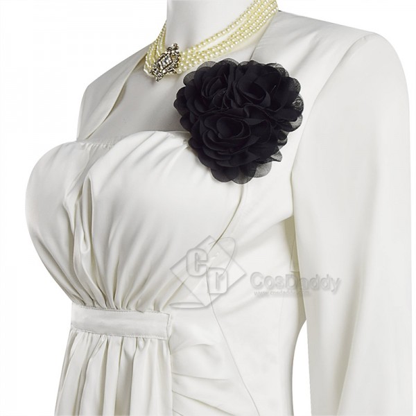 Resident Evil Village Lady Alcina Dimitrescu Cosplay Costume Halloween Carnival Suit White Dress