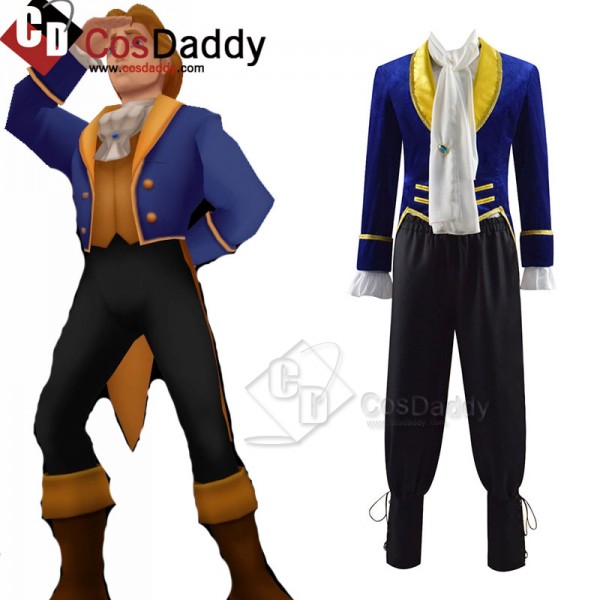 Disney Movie Beauty and the Beast Prince Adam Cosplay Costume Halloween Outfit