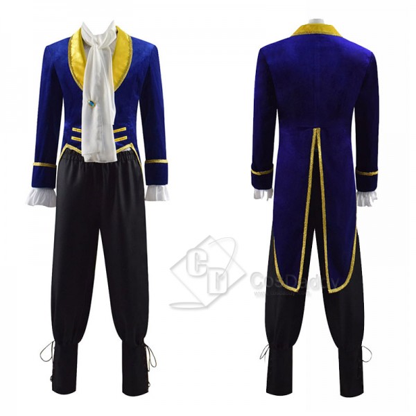 Disney Movie Beauty and the Beast Prince Adam Cosplay Costume Halloween Outfit