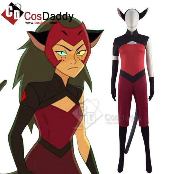 She-Ra And The Princesses of Power Catra Cosplay Costume Halloween Party Suit With Ears