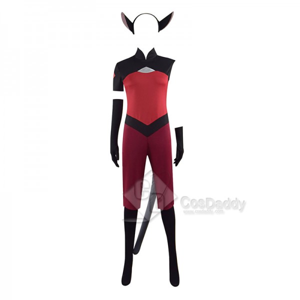 She-Ra And The Princesses of Power Catra Cosplay Costume Halloween Party Suit With Ears