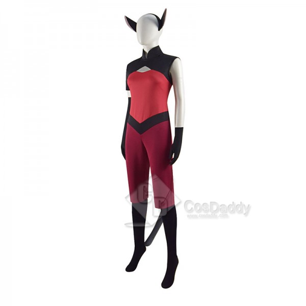 She-Ra And The Princesses of Power Catra Cosplay Costume Halloween Party Suit With Ears