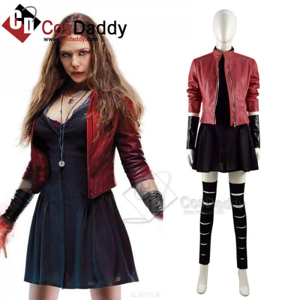 Avengers 2 Age of Ultron Scarlet Witch Jacket Wanda Maximoff Cosplay Costume