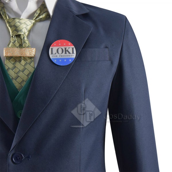 2021 TV Loki Uniform Cosplay Costume Halloween Outfit(Navy Blue Version)