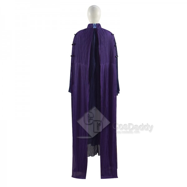  WandaVision Agnes Agatha Harkness Cosplay Costume Purple Cloak Halloween Dress Full Set