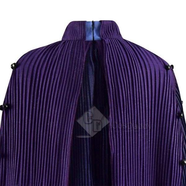  WandaVision Agnes Agatha Harkness Cosplay Costume Purple Cloak Halloween Dress Full Set