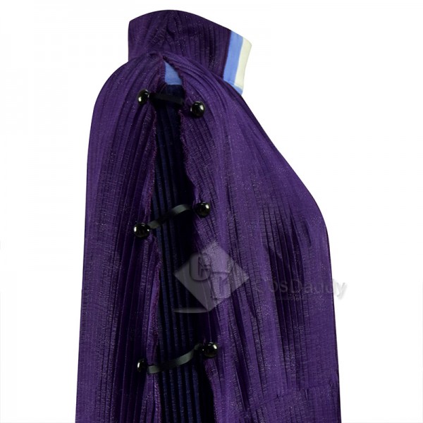  WandaVision Agnes Agatha Harkness Cosplay Costume Purple Cloak Halloween Dress Full Set