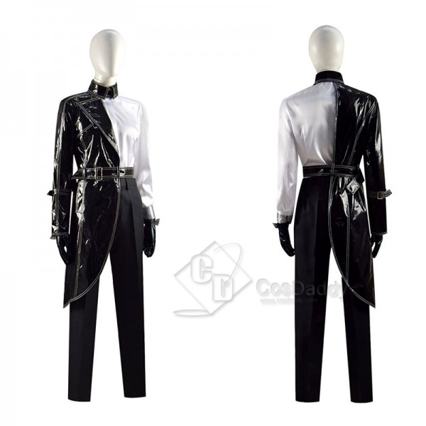 Cruella De Vil Cosplay Costume Cruella Black White Shirt Coat Pants Halloween Suit