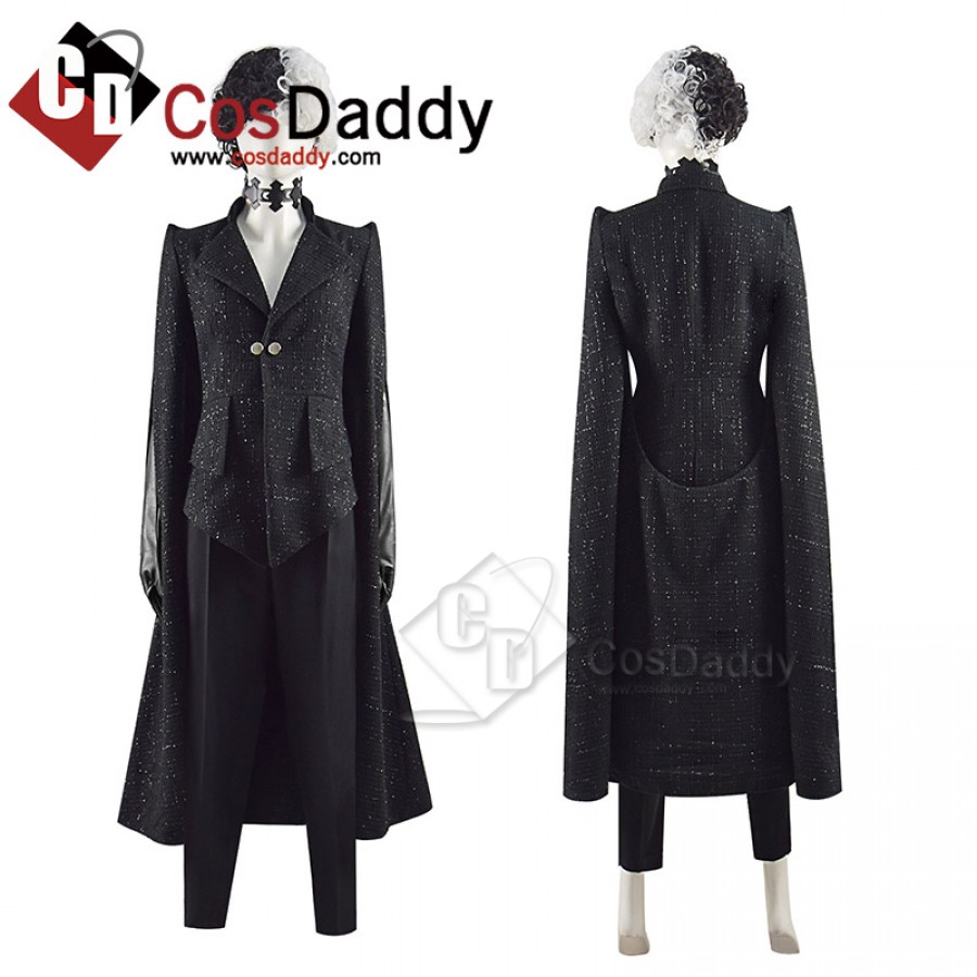 Cruella 2021 Emma Stone Black Trench Coat