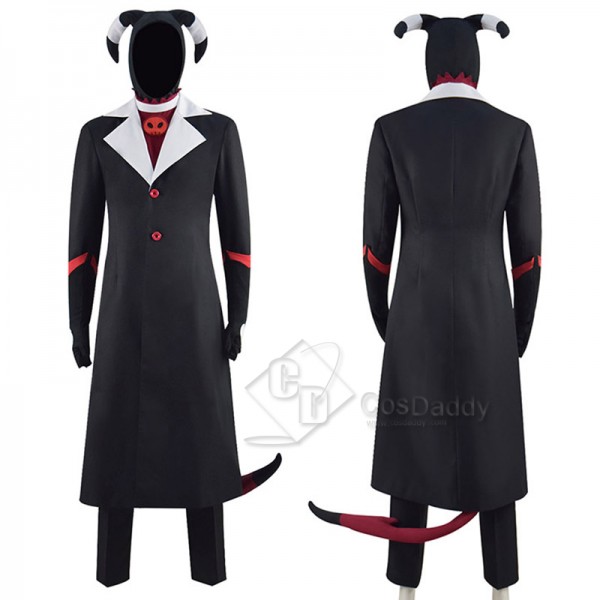 Hazbin Hotel Helluva Boss Moxxie Cosplay Costume Coat Pants Outfit With Tail